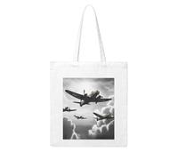 LKVNSWERT Summer Coconut Tree1 Canvas Tote Bag for Women Grocery Shopping Bags Reusable Shoulder Tote Purse Handbags, World War 2, One Size