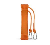 Lkw Ogechi 10 M Length Polyester Washing Line Rope, Diameter 10MM Heavy Duty Clothes Line, Orange Strong Weather Resistant Washing Line Rope, Polyester Steel Core Clothesline with 2 Hooks