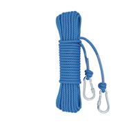 Lkw Ogechi 20M 15M 10M Heavy Duty Polyester Washing Line Rope with Hooks, 10mm Steel Core Clotheslines, Weather Resistant Multipurpose Washing Line Rope, Garden Outdoor Laundry Clothes Lines (15M)