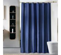 Lkw Ogechi Extra Wide Navy Blue Mildew Proof Shower Curtain 200x220 cm, 200/220/240 CM Drop Waterproof Polyester Bathtub Curtain, Washable Quick Drying Bathroom Shower Curtains, Weighted Hem
