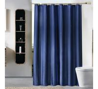 Lkw Ogechi Extra Wide Navy Blue Mildew Proof Shower Curtain 200x240 cm, 200/220/240 CM Drop Waterproof Polyester Bathtub Curtain, Washable Quick Drying Bathroom Shower Curtains, Weighted Hem