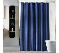 Lkw Ogechi Extra Wide Navy Blue Mildew Proof Shower Curtain 240x200 cm, 200/220/240 CM Drop Waterproof Polyester Bathtub Curtain, Washable Quick Drying Bathroom Shower Curtains, Weighted Hem