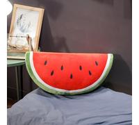Lkw Ogechi Fruit Plush Pillow Cushion Chair Seat Pad, 45x45CM/50x40CM/65x25CM Fluffy Soft Watermelon Cushion, Cute Seating Pillow for Bed Car Couch Chair Sofa Office Home Decor