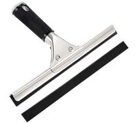 Lkw Ogechi Professional Stainless Steel Window Squeegee with 2 Rubber Blade - 25cm/35cm/40cm/45cm, Multi-Purpose Bathroom Shower Screen Squeegee, for Mirror, Tiles, Window, Car Glass Cleaning (25CM)