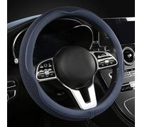 LKWLIKEI Car Steering Wheel Cover, Universal 15 inch, The Latest Microfiber Leather Breathable Technology Fabric, Non-Slip, Comfortable, Warm in Winter and Cool in Summer, Blue