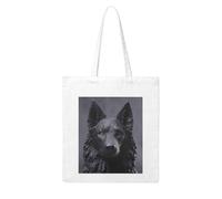 LKWSCGHM Black German Shepherd Canvas Tote Bag Aesthetic for Women Reusable Grocery Bags Large Cloth Cotton Tote with Handle Foldable Lightweight Shopping Bags Shoulder Bag for Beach Holiday