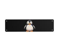 LKWSCGHM Cute Penguins Wall Art Poster Vintage Metal Tin Signs Funny Wall Decor Metal Sign Outdoor Wall Decorations for Home Living Room Bedroom Halloween Decor Gifts 4x16 Inch