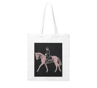 LKWSCGHM Dressage Dressage Rider Horse Canvas Tote Bag Aesthetic for Women Reusable Grocery Bags Large Cloth Cotton Tote with Handle Foldable Lightweight Shopping Bags Shoulder Bag for Beach Holiday