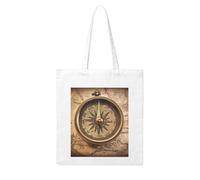 LKWSCGHM Law of the Compass Navigation Canvas Tote Bag Aesthetic for Women Reusable Grocery Bags Large Cloth Cotton Tote with Handle Foldable Lightweight Shopping Bags Shoulder Bag for Beach Holiday