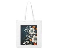 LKWSCGHM Novelty Boho Abstract Flowers Canvas Tote Bag Aesthetic for Women Reusable Grocery Bags Large Cloth Cotton Tote with Handle Foldable Lightweight Shopping Bags Shoulder Bag for Beach Holiday
