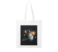 LKWSCGHM Planet Jupiter Canvas Tote Bag Aesthetic for Women Reusable Grocery Bags Large Cloth Cotton Tote with Handle Foldable Lightweight Shopping Bags Shoulder Bag for Beach Holiday