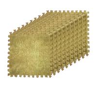 LKXHarleya 10PCS Soft Interlocking Patchwork Mat, 11.81 x 11.81" Plush Puzzle Carpet for Home Floor Decoration, Grass Green