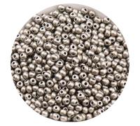 LKXHarleya 120PCS Round Loose Spacer Beads, 4mm Frosted Metallic Glass Seed Beads for Bracelets Necklaces Earring Jewelry Making Supplies DIY Art Craft, Gray