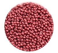 LKXHarleya 120PCS Round Loose Spacer Beads, 4mm Frosted Metallic Glass Seed Beads for Bracelets Necklaces Earring Jewelry Making Supplies DIY Art Craft, Coral