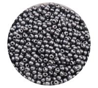 LKXHarleya 120PCS Round Loose Spacer Beads, 4mm Frosted Metallic Glass Seed Beads for Bracelets Necklaces Earring Jewelry Making Supplies DIY Art Craft, Gray 1