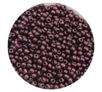 LKXHarleya 120PCS Round Loose Spacer Beads, 4mm Frosted Metallic Glass Seed Beads for Bracelets Necklaces Earring Jewelry Making Supplies DIY Art Craft, Coffee