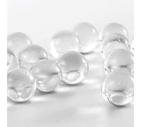 LKXHarleya 20Pcs/Pack 16mm Transparent Glass Balls, Solid Marble Beads, Round Crystal Ball for Home Decoration Craft Clear Boiling Stones