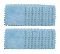 LKXHarleya 20PCS Soft Interlocking Patchwork Mat, 11.81 x 11.81" Plush Puzzle Carpet for Home Floor Decoration, Light Blue