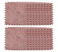 LKXHarleya 20PCS Soft Interlocking Patchwork Mat, 11.81 x 11.81" Plush Puzzle Carpet for Home Floor Decoration, Watermelon Red