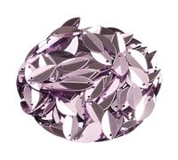 LKXHarleya 360Pcs/ Bag 6x14mm Leaf Shaped Oval Folded Sequins, Horse Eyes Shape Sequin PVC Glittering Sequins for DIY Crafts Sewing Costume Accessories, Light Purple