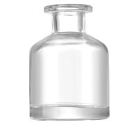 LKXHarleya Decorative Empty Glass Aroma Diffuser Containers, 1.97"x2.76" Fragrance Reed Diffuser Bottles for DIY Replacement Bathroom Bedroom Office Desk Living Room Shelf, Transparent