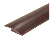 LKXHarleya PVC Carpet to Tile Floor Edging Trim, 3.28 ft x 1.18" Self-Adhesive Transition Strip Door Threshold Gap Cover, Red Oak