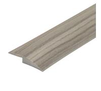 LKXHarleya PVC Carpet to Tile Floor Edging Trim, 3.28 ft x 1.18" Self-Adhesive Transition Strip Door Threshold Gap Cover, Gray Wood Grain