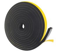 LKXHarleya Single Sided Self Adhesive EVA Foam Tape, 0.07"x0.39"x32.8ft Sponge Seal Strip for Doors and Windows, Black