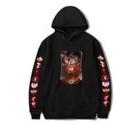 LKY STAR Anime Hazbin Hotel Hooded Sweater for Boys Girls Charlie Morningstar Vaggie Casual Sweatshirt Cosplay Pullover