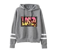 LKY STAR Boys Girls Hazbin Hotel Hooded Sweater Anime Pullover with Long Sleeves Cosplay Casual Sweatshirts