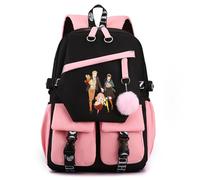 LKY STAR Cartoon Spy x Family School Backpack Cute School Bag for Women Girl Laptop Rucksack for Travel Outing with Plush Pendant