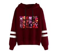 LKY STAR Hazbin Hotel Pullover Hoodie with Long Sleeve Men Women Sweatshirt Jacket Coat