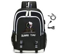 LKY STAR Ranboo My Beloved Merch School Backpack College Bookbag Casual Travel Daypack Fits 15.6" Laptop with USB Charging Port for Student Girl Boy Woman (Black.4)