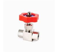 LKYAQJKGQ 1/8 Quot; 1/4 Quot; BSP Female Thread Brass Nickel 2 Way Needle Valve Switch Flow Regulating Valve 1Pcs(1/8 Inch)