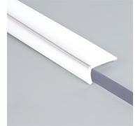 LKYJD Flexible Molding Trim Wall Trim, Self-Adhesive L-Shape Outside Corner Vinyl Trim Tile Moulding for Furniture Decoration(White,6m/20ft)