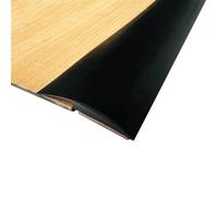 LKYJD Floor Rubber Transition Strip, Self Adhesive Carpet to Tile Transition Strip, Edging Trim Strip for Threshold Transitions with a Height 1-5mm(Black,3mm*5m)