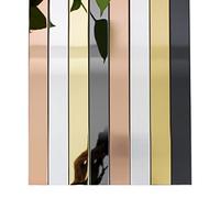 LKYJD Molding & Wall Trim | Silver Stainless Steel Metalized Mirror-Like Finish, Peel and Stick Design -4mx1cm