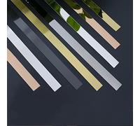 LKYJD Silver Metalized Wall Trim Self-Adhesive Molding Trim Waterproof Caulk Strip, Brushed Finish Decorative Trim for Door, Wall, Mirror, Furniture, Wardrobe -4mx3cm