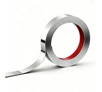 LKYJD Stainless Steel Edge Trim, 16.4FT Glossy Silver Metal Edging, Waterproof Peel and Stick Flexible Molding for Countertop, Backsplash, Mirror Frame, Tile(40mm)