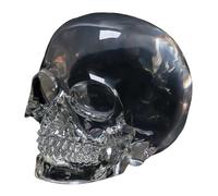 LKYLVEE Crystal Skull Head Model Life Size Human Skull Model for Art Sculpture Figurine Sculpture Craft Decoration,Clear,16cm