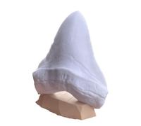 LKYLVEE Megalodon Tooth Model - 3D Megalodon Tooth Fake Shark Teeth Fossils Replica - for Science Education, DIY Home&Office Decor,White,11c