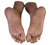 LKYLVEE Silicone Life-Size Male Mannequin Feet with Bone Clear Texture and Blood Vessels Jewel Sandal Shoe Socks Art Sketch,Flesh,27cm
