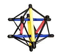 LKYLVEE Tensioning Integral Model - Structural Fascia Tension Body Model - Tri-colour Pole Anatomical Dynamic Rehabilitation Model,Yellow,12cm