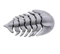 LKYLVEE Trilobite Fossil Real Fossils Trilobite Miniature Ornaments 3D Printed Anatomy Model for Home, Office, Garden & Desktop Decoration,Grey,11cm