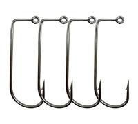 LkyRui 50pcs/100pcs Aberdeen 90 Degree Fishing Jig Hooks Long Shank Forged Barbarian Hooks High Carbon Steel Fishing Hooks for Freshwater & Saltwater Size: 6#-6/0# (6/0#-50pcs)