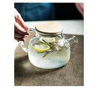 LKYU Portable cup1L/1.8LTransparent Borosilicate Glass Teapot Heat-Resistant Large Clear-A.A Kettle