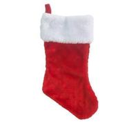 LL Fluffy large Plush christmas stocking - 44cm by 27cm wide at the top