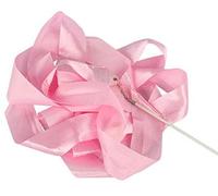 LL Gym Dance Ribbon Rhythmic Art Gymnastic Streamer Baton Twirling Rod Stick 4M (Pink)
