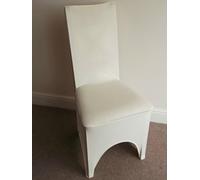LL L&C®Spandex Lycra Chair Cover for Wedding Banquet Reception Party Event (Cream, Arched Front)