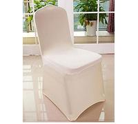 LL L&C®Spandex Lycra Chair Cover for Wedding Banquet Reception Party Event (Cream, Flat Front)